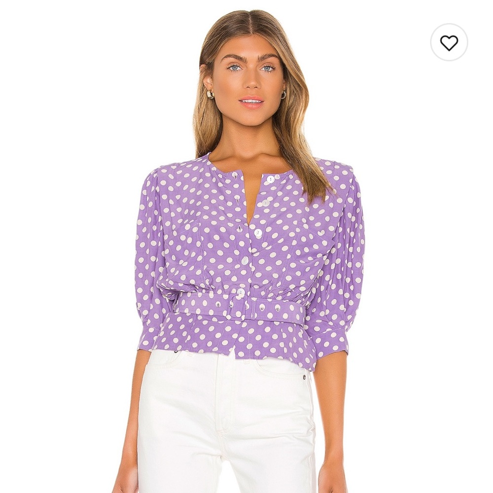 LPA poka dot blouse